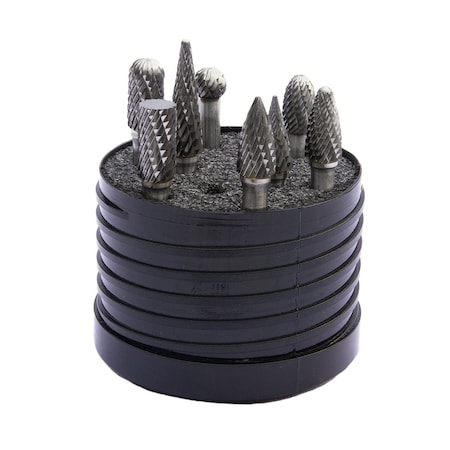 Drillco SET 2, Solid Carbide Bur Set Single Cut 70S002SC